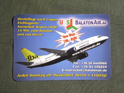 Kártyanaptár,Balaton Air,Sármellék,Boeing 737 repülőgép, 2004   (8)