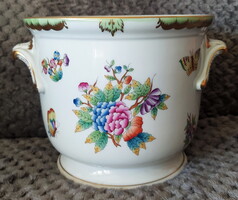 Antik Herendi 1.oszt. Viktória VBO mintás porcelán KASPÓ kézzel festett, Garancia, Hibátlan!!