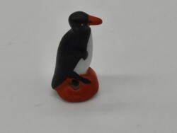 Mini antik herendi pingvin porcelán figura 4cm