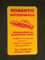 Kártyanaptár,Roberto Autosiskola,Komló,Sásd,grafikai, Porsche autó, 2004   (8)