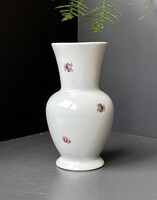 Antik vintage szórt apró virágos korai Drasche porcelán váza 1980-as évek