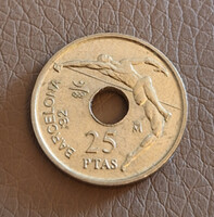 Spanyolország 25 Peseta, 1991 - Olimpiai Játékok - Barcelona 1992