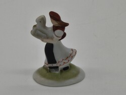 Mini herendi porcelán figura 5,5cm