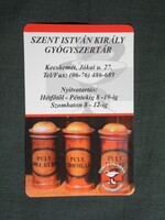Kártyanaptár,Szent István gyógyszertár,patika,Kecskenét,Békéscsaba,patikaedény, 2007   (8)