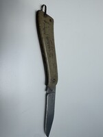 Vintage összecsukható zsebkés – retró darab, feliratos markolattal