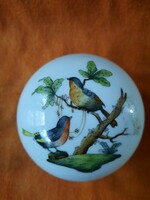 Herendi Rothschild (RO) kisméretű gömb porcelán bonbonier - 7,5 cm - Hibátlan!