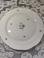 Eladó gyönyörű régi porcelán Herendi zöld virágmintás hatalmas kerek kínáló tál!