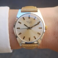 Poljot, elegáns, 17 köves mechanikus vintage karóra - Tiktakwatch szervizkártyával, garanciával
