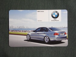 Kártyanaptár,műanyag,Schneider autóház,Pécs,BMW 3-as sorozat E90 facelift autó, 2009   (8)