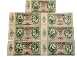 10 pengő 7 db sorszám követő kiváló állapotban