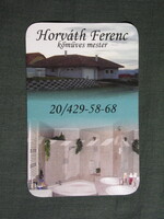 Kártyanaptár,Horváth Ferenc kőműves mester,Pécs, 2008   (8)