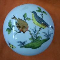 Herendi Rothschild (RO) porcelán bonbonier / ékszertartó doboz - 9,5 cm - Hibátlan!