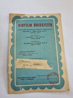 Diafilm árjegyzék - Magyar Diafilmgyártó Vállalat - retro