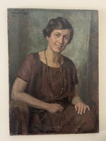 Esther Mengold (1877–1954) – Női portré, 1926 | Olaj, vászon | 85 × 62 cm