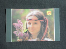 Kártyanaptár,Oroszország,Moszkva,állami biztosító,női modell, 1990   (8)