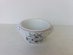 Antik komatál népművészeti porcelán leveses tál csésze csupor 570 7268