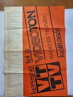 1969-es Budapesti Nemzetközi Vásár BNV kiállítási térkép / vásártérkép VIDEOTON reklámmal