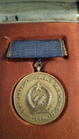 Rákosi címeres 1956-os Magyar Népköztársasági Kupa bronz emlékérem eredeti dobozában