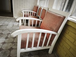 Art deco fa, kárpitozott fotelek, székek