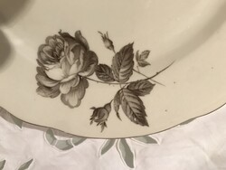 TÁNYÉR -  CZECHOSLOVAKIA - RÉGI - PORCELÁN - ELEFÁNTCSONT SZÍN - RÓZSÁS -  - HIBÁTLAN