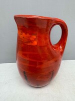 Bod Éva kerámia váza, kancsó, magyar iparművészeti kerámia, 16 cm