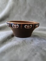Nagy méretű retro Hódmezővásárhelyi kerámia ikebana virágtartó tál 22cm