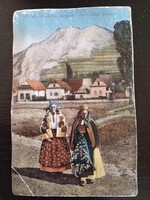 D210178  Torockó - Pártás Leányok ca 1910-18 kopott, sérült lap