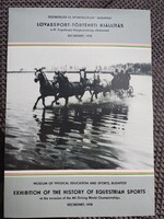 Kecskeméti Lovassport Történeti Kiállítás kiadványa 1968-as Hortobágy bélyeg sorral