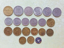 Görögország 21 db Különböző Érme 1 2 5 10 20 50 Drachma 1976-1992