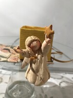 ANNE KOBOUKE - ŐRANGYAL - KERÁMIA - 6 x 4,5 cm - EBAYÁR - 35 usa dollár  - HIBÁTLAN