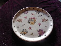 Zsolnay Tray, Family Seal, Beautiful Hand Painting, Pressed Zsolnay Mark, 29 cm
