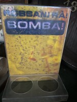 Retró BOMBA! Energy Drink plexi pulti kínálóállvány (2000-es évek)