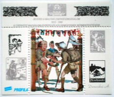 IM11 / 1992 Cserkész emlékív postatiszta fésűsfogazású ezüstszínű képek és felíratok