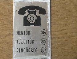 Retro metal emergency call sign