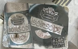 Retro Borsodi sörös műanyag pénzvisszaadó tálca / aprópénztartó