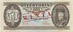 50 forint 1968 MINTA UNC "000541" alacsony sorszám