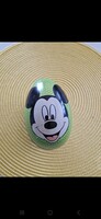 Tojás alakú fémdoboz, az egyik felén Mickey, a másikon Minnie egérrel
