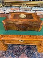 Nagyméretű Biedermeier titkos fiókos dobozka 08.