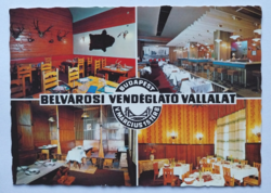 BELVÁROSI VENDÉGLÁTÓ VÁLL. 1977. Nimród,Berlin Alex-Grill,Kassai Söröző,Kiskakukk Vendéglő,képeslap