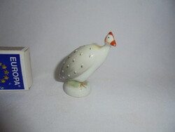 Hollóházi porcelán gyöngytyúk mini figura, nipp