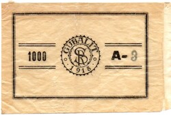 Tasak, zacskó: GUBALIT. (reklám) 1918.