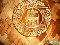 VERY CHEAP! HANDMADE EXQUISITELY GILDED EMBOSSED PLATE FROM JORDAN