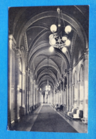 BUDAPEST - ORSZÁGHÁZ, Kongresszusi terem folyosója, Parlament, postatiszta képeslap,1957.,belső fotó