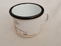 Fém zománcozott bögre Ø6x4,5cm kicsike 5cl