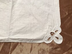 SZALVÉTA - HÍMZETT - CSIPKÉS - TEXTIL - 41 x 38  cm - GÉPI  - PAMUT - HIBÁTLAN