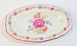 Beautiful Antique Floral Pattern Old Herendi Porcelain Bowl