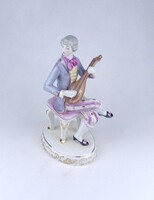 2B039 Lantos barokk férfi Hollóházi porcelán figura 23 cm