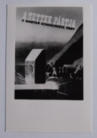 VÁLASZTÁSI PLAKÁT 1947-ből, Konecsni György, postatiszta képeslap 1975.