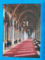 BUDAPEST - ORSZÁGHÁZ, Kongresszusi terem folyosója, Parlament, postatiszta képeslap,1966.,belső fotó