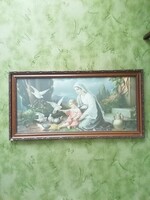 Antik nagy szentkép szép állapotban olasz  Giovanni 85*44cm